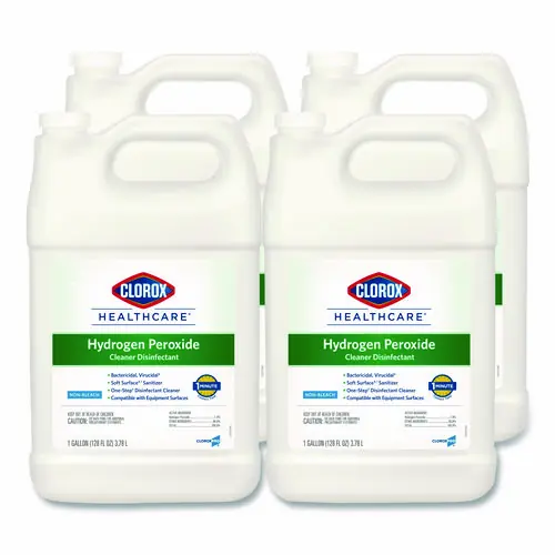 Clorox Healthcare® Hydrogen-Peroxide Cleaner/Disinfectant, 1 gal Bottle, 4/Carton