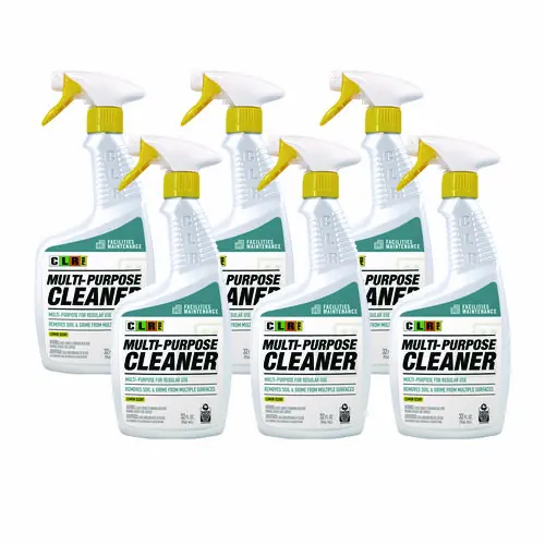 CLR PRO® Multi-Purpose Cleaner, Lemon Scent, 32 oz Bottle, 6/Carton