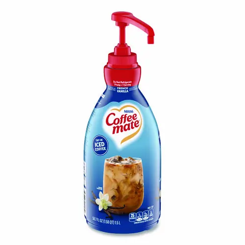 Coffee mate® Liquid Coffee Creamer, French Vanilla, 1.5 L Pump Bottle