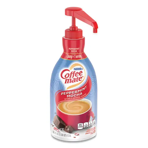 Coffee mate® Liquid Coffee Creamer, Peppermint Mocha, 1.5 L Pump Bottle