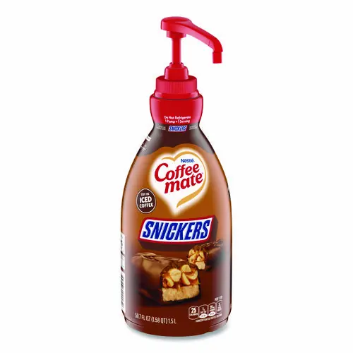 Coffee mate® Liquid Coffee Creamer, Snickers Flavor, 1.5 L Pump Bottle