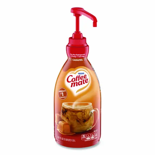 Coffee mate® Liquid Creamer Pump Bottle, Caramel, 50.7 oz