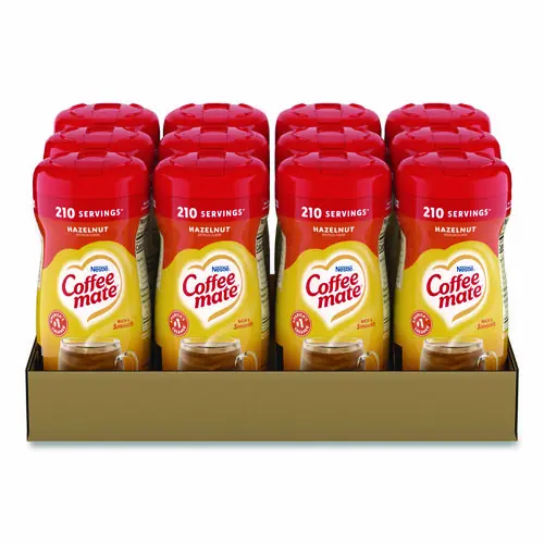 Coffee mate® Non-Dairy Powdered Creamer, Hazelnut, 15 oz Canister, 12/Carton