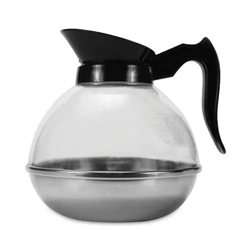 Coffee Pro Unbreakable Regular Coffee Decanter, 60 oz, Black Handle