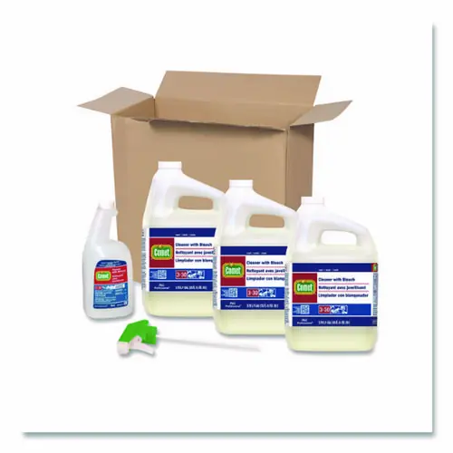 Comet® Cleaner with Bleach, Liquid, 1 Gallon Bottles with Empty Bottle and Trigger Sprayer, 3/Carton