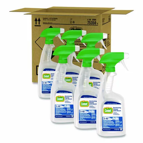Comet® Disinfecting Cleaner with Bleach, Fresh Scent, 32 oz Spray Bottle, 6/Carton