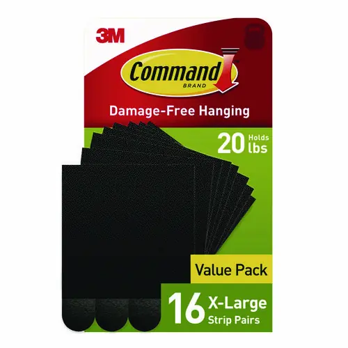 Command™ Picture Hanging Strips, X-Large, Removable, Holds up to 20 lbs, 16 Strip Pairs/Pack