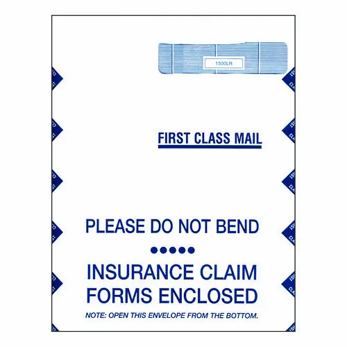 ComplyRight® Jumbo CMS-1500 Health Insurance Form Envelopes, 9 x 12.5, White, 100/Pack
