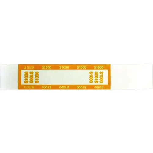 CONTROLTEK® Currency Straps, $10 Bill, $1,000, Self-Adhesive, 1,000/Pack