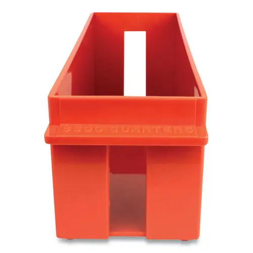 CONTROLTEK® Extra-Capacity Coin Tray - Quarters, 1 Compartment, Orange, Plastic (11.5" x 3.38" x 3.38")