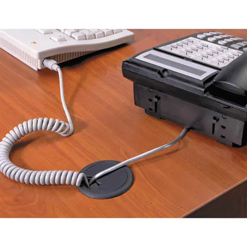 Cord Away® Grommet, Adjustable, 2.38" Diameter, Black