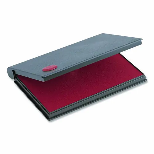COSCO 2000 PLUS One-Color Felt Stamp Pad, Red, Size #1, 4.25" x 2.75"