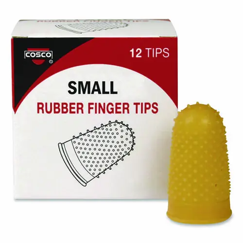 COSCO Fingertip Pads, Size 11, Small, Amber, 12/Pack