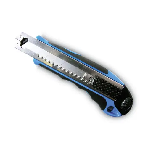 COSCO Heavy-Duty Snap Blade Utility Knife, Four 8-Point Blades, Retractable Blade, Blue