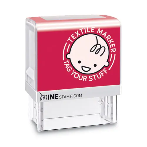 COSCO MINE Textile Stamp, Black, 1.5" x 1.5"