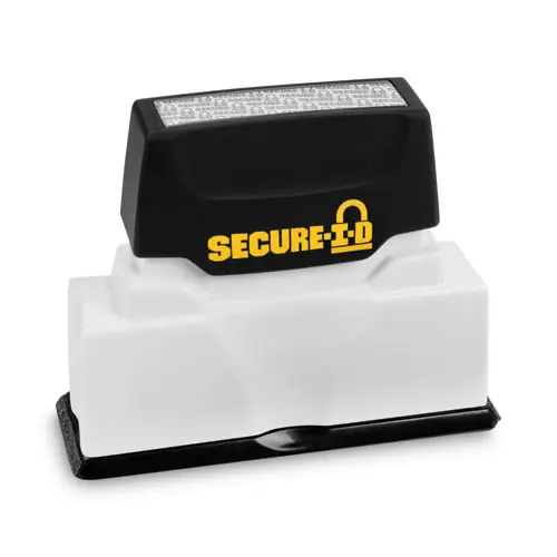 COSCO Secure-I-D Security Stamp, Black, Obscures Area 2.5" x 0.31"