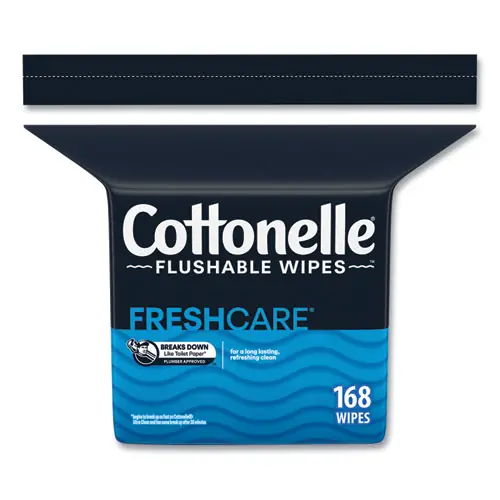 Cottonelle® Fresh Care Flushable Cleansing Cloths, White, 168 Wipes/Pack, 5" x 7.25"