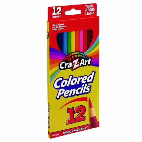 Cra-Z-Art® Colored Pencils, 12 Assorted Lead and Barrel Colors, 12/Set