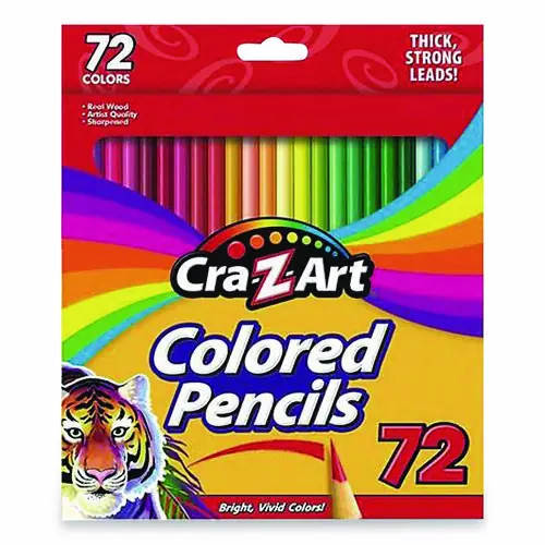Cra-Z-Art® Colored Pencils, 72 Assorted Lead and Barrel Colors, 72/Box