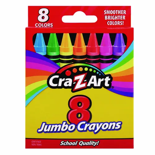 Cra-Z-Art® Jumbo Crayons, 8 Assorted Colors, 8/Pack