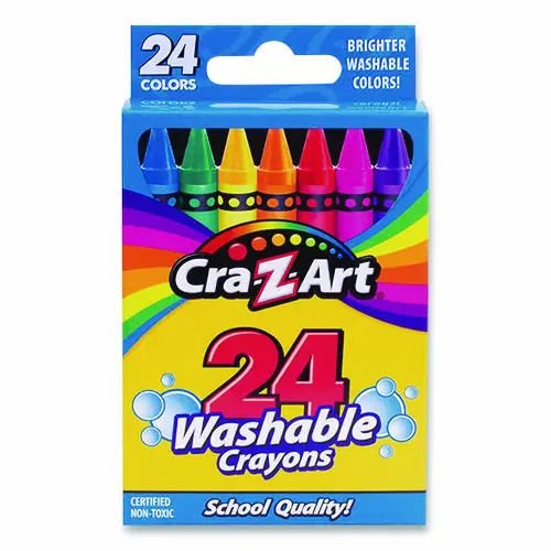 Cra-Z-Art® Washable Crayons, Assorted, 24/Pack