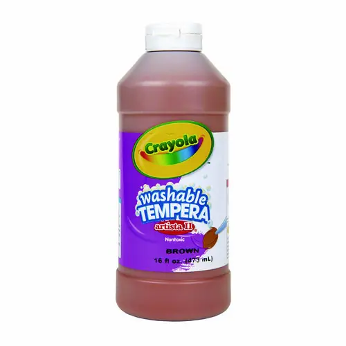 Crayola® Artista II Washable Tempera Paint, Brown, 16 oz Bottle