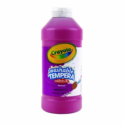 Crayola® Artista II Washable Tempera Paint, Magenta - 16 oz Bottle