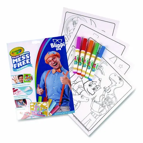 Crayola® Blippi Color Wonder Kit with 18 Coloring Pages and 5 Markers