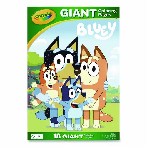 Crayola® Bluey Giant Coloring Pages, 18 Loose Sheets