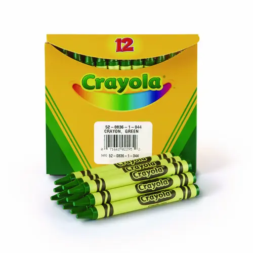 Crayola® Bulk Crayons, Green, 12/Box