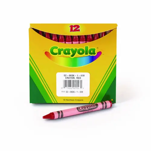 Crayola® Bulk Crayons, Red, 12/Box