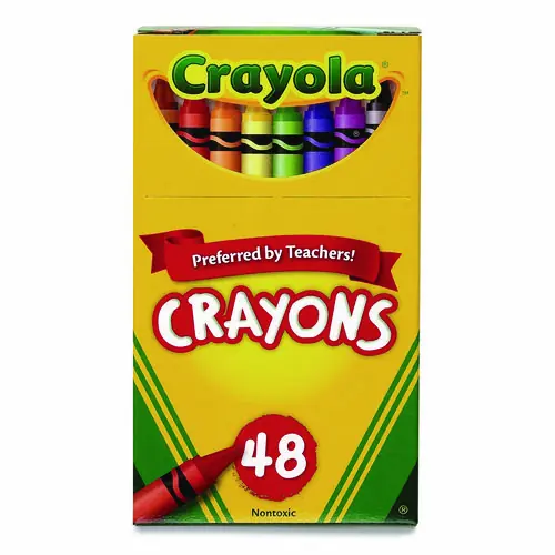 Crayola® Classic Color Crayons, Flip-Top Box with Tiered Sleeves, 48 Colors