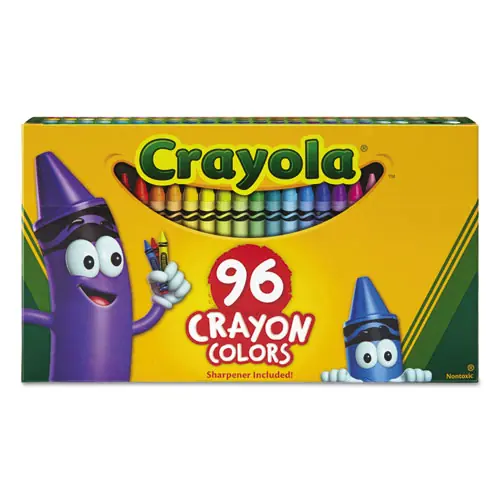 Crayola® Classic Color Crayons, Flip-Top Pack with Sharpener, 96 Colors