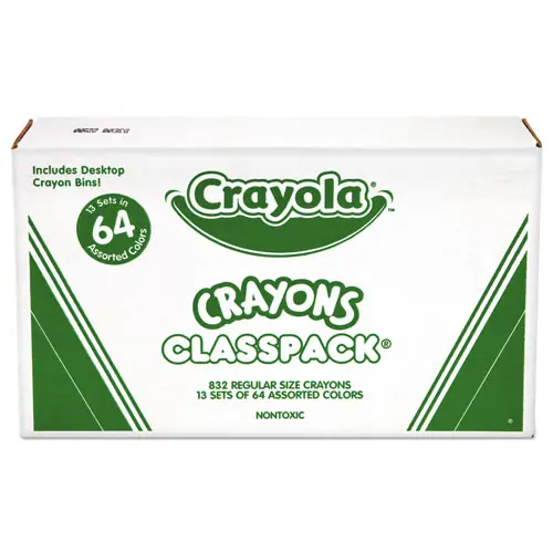 Crayola® Classpack Regular Crayons, Assorted, 832 Count, 13 Caddies