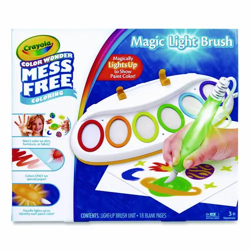 Crayola® Color Wonder Magic Light Brush with (6) Color Wonder Paints and (18) Blank Color Wonder Paper Sheets