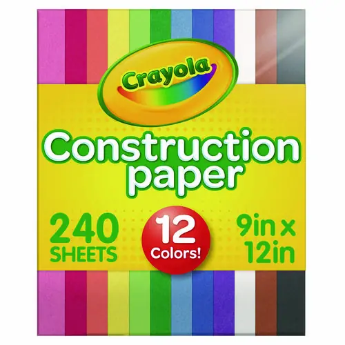 Crayola® Construction Paper, Assorted Colors, 240 Sheets/Pack