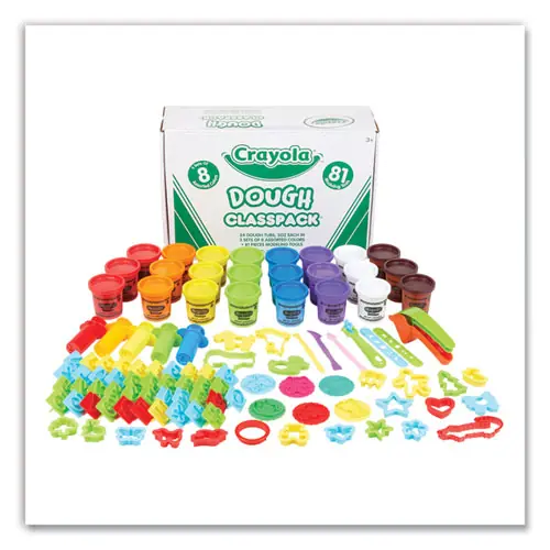 Crayola® Dough Classpack, 3 oz, 8 Assorted Colors with 81 Modeling Tools