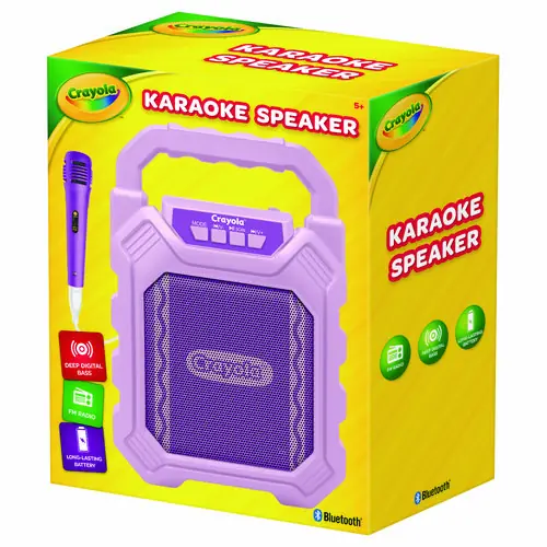 Crayola® Karaoke Speaker, Bluetooth, Purple