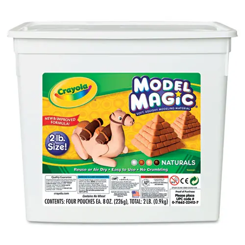 Crayola® Model Magic Modeling Compound, Assorted Natural Colors, 8 oz Packs, 4-Pack (2 lbs Total)