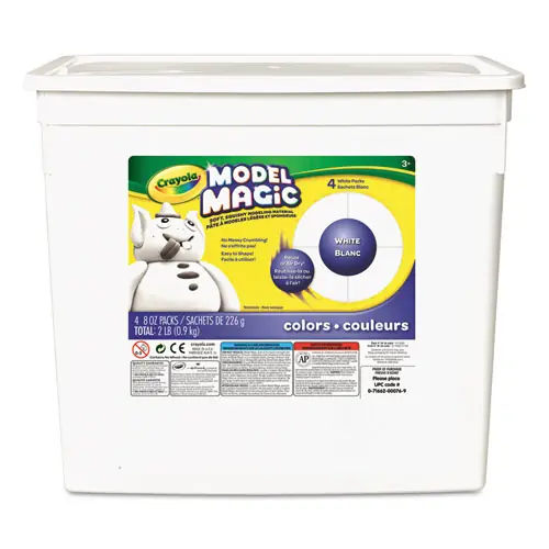 Crayola® Model Magic Modeling Compound, White, 2 lbs, Four 8 oz Packs