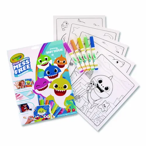 Crayola® Pinkfong Baby Shark Color Wonder Kit with 18 Coloring Pages and 5 Markers