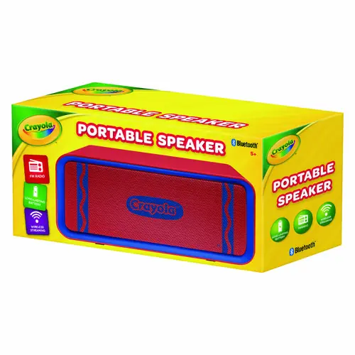 Crayola® Portable Speaker, Bluetooth, Red/Blue