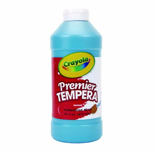 Crayola® Premier Tempera Paint, Turquoise, 16 oz Bottle