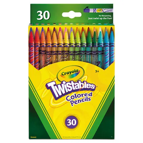 Crayola® Twistables Colored Pencils, Assorted Lead and Barrel Colors, 30/Pack