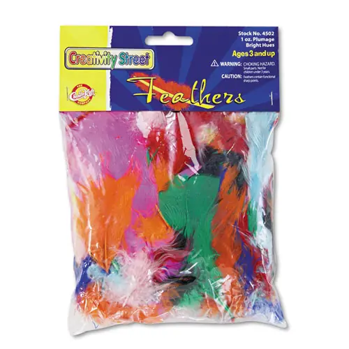 Creativity Street® Chenille Kraft Bright Hues Feather Assortment