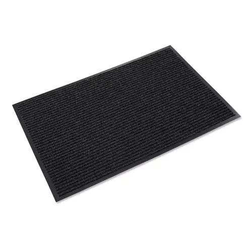 Crown Needle Rib Wipe and Scrape Mat, Polypropylene, 36 x 60, Charcoal