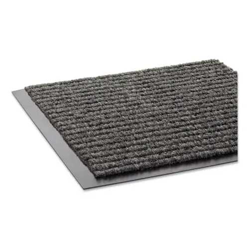 Crown Needle Rib Wipe and Scrape Mat, Polypropylene, 36 x 60, Gray