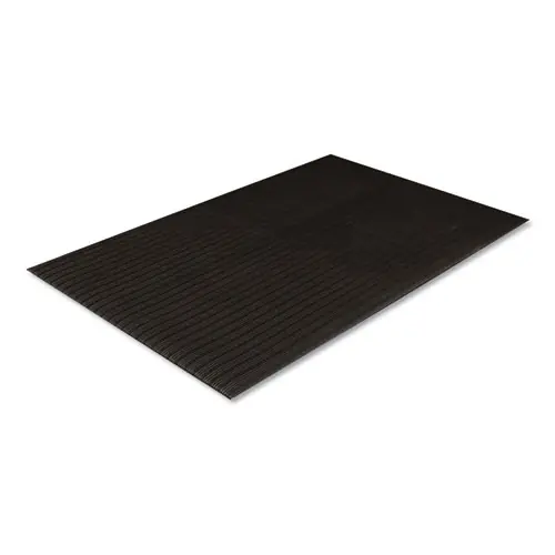 Crown Ribbed Vinyl Anti-Fatigue Mat, Black, 36" x 60"