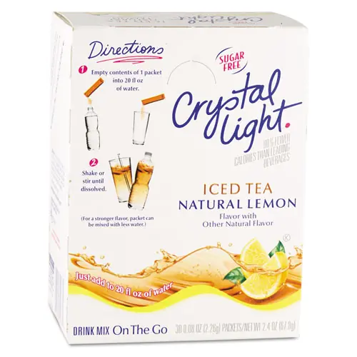 Crystal Light® On the Go, Iced Tea, 0.16 oz Packets, 30/Box