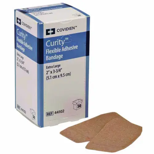 Curity™ Flexible Fabric Adhesive Bandages, 2" x 3", 50/Box